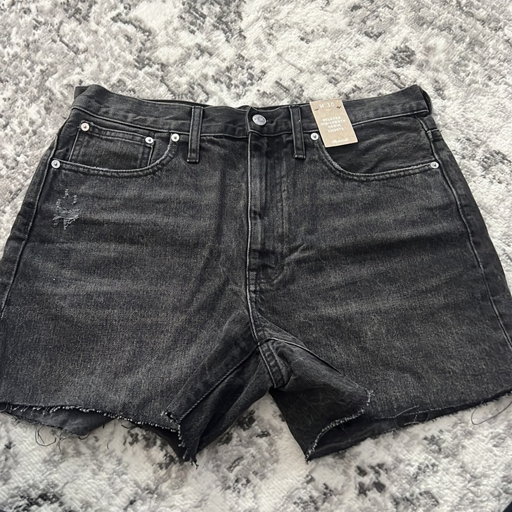 NWT Madewell Relaxed Mid-Length Denim Shorts - Picture 7 of 9